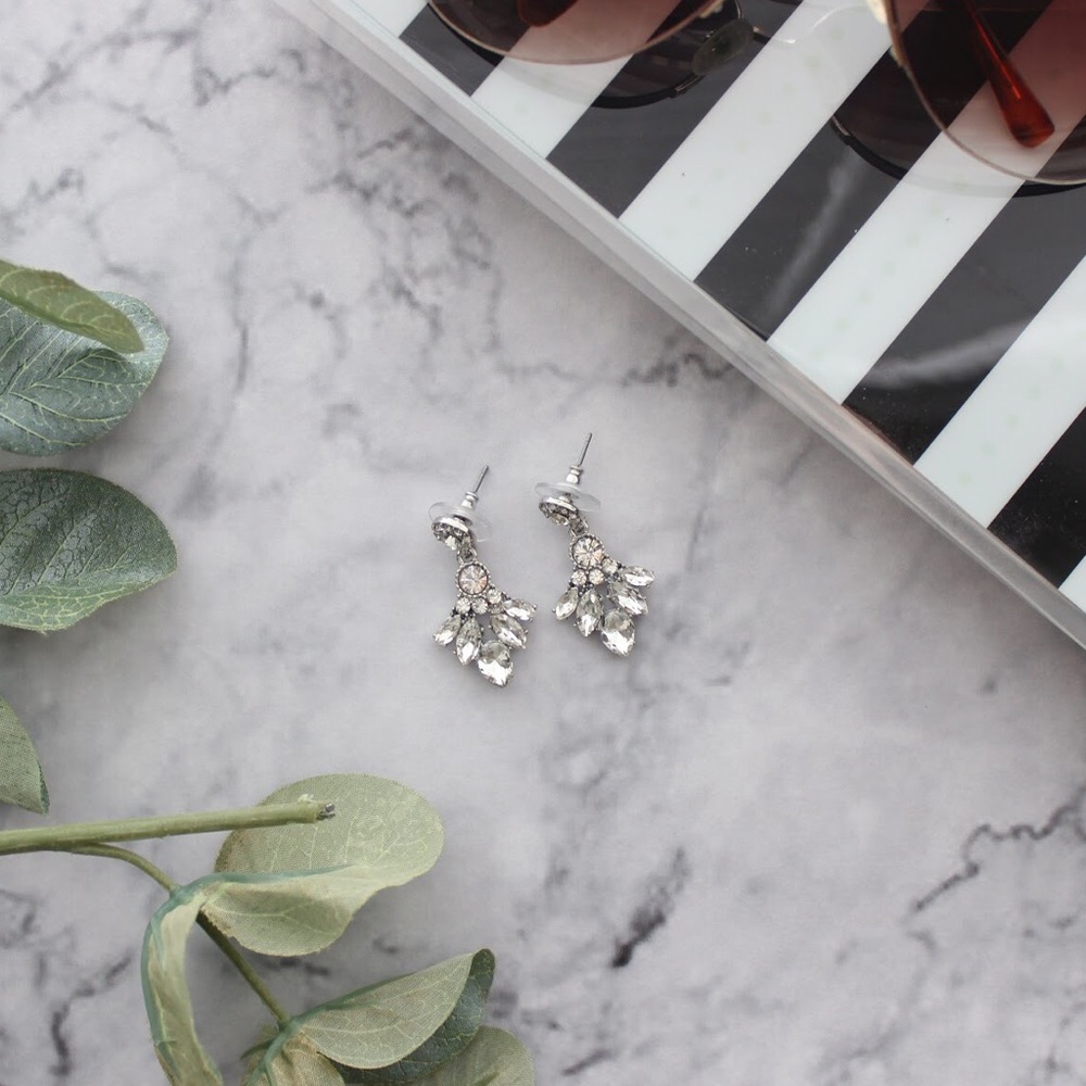 Clear Crystal Statement Earrings